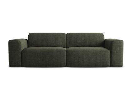 Canapé Modulable 2 Places Keli En Tissu Texturé Olive