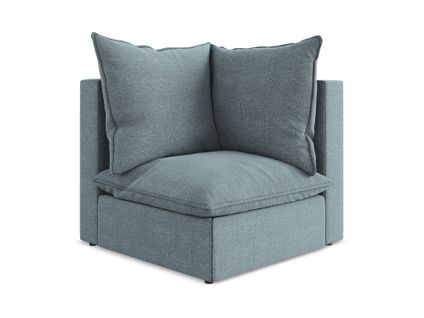 Fauteuil D'angle Pour Canapé Modulable Manao En Tissu Bouclette Jeans