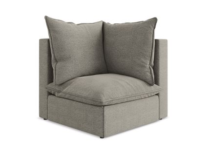 Fauteuil D'angle Pour Canapé Modulable Manao En Tissu Bouclette Gris