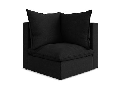 Fauteuil D'angle Pour Canapé Modulable Manao En Tissu Bouclette Noir