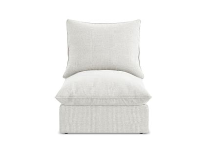 Fauteuil Pour Canapé Modulable Manao En Tissu Bouclette Blanc