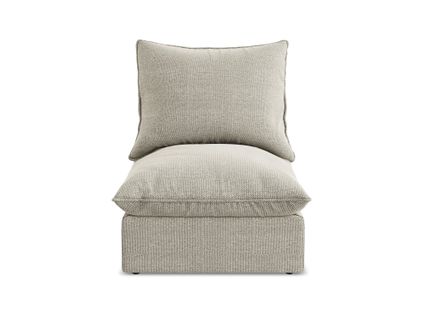 Fauteuil Pour Canapé Modulable Manao En Tissu Bouclette Taupe