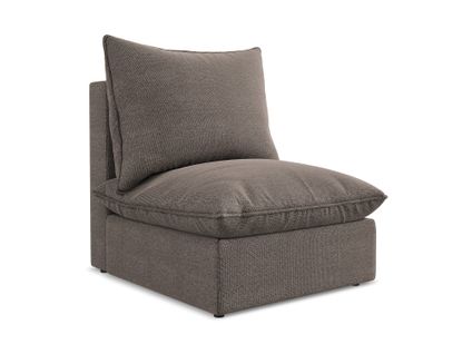 Fauteuil Pour Canapé Modulable Manao En Tissu Bouclette Chocolat