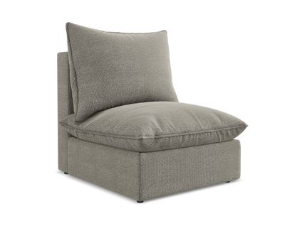 Fauteuil Pour Canapé Modulable Manao En Tissu Bouclette Gris