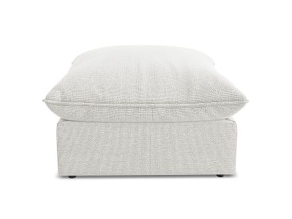 Pouf Manao En Tissu Bouclette Blanc