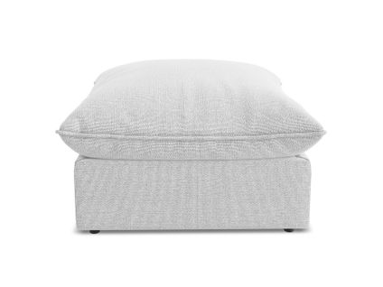 Pouf Manao En Tissu Bouclette Argent