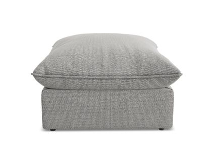Pouf Manao En Tissu Bouclette Gris Clair