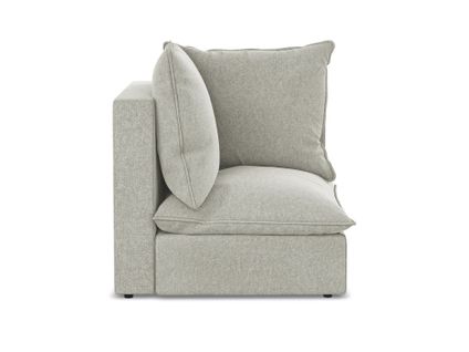 Fauteuil D'angle Pour Canapé Modulable Manao En Velours Gris Clair