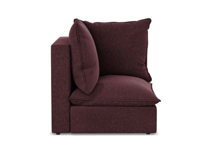 Fauteuil D'angle Pour Canapé Modulable Manao En Velours Bourgogne
