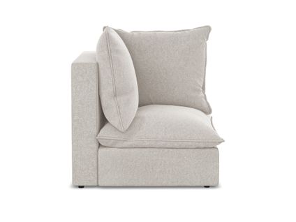 Fauteuil D'angle Pour Canapé Modulable Manao En Velours Beige Clair