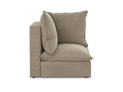 Fauteuil D'angle Pour Canapé Modulable Manao En Velours Beige