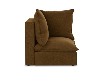Fauteuil D'angle Pour Canapé Modulable Manao En Velours Moutarde