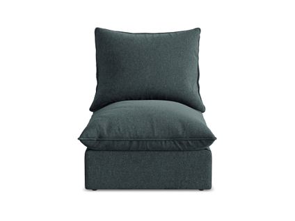 Fauteuil Pour Canapé Modulable Manao En Velours Marin