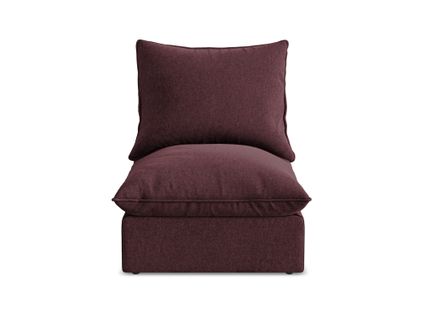 Fauteuil Pour Canapé Modulable Manao En Velours Bourgogne