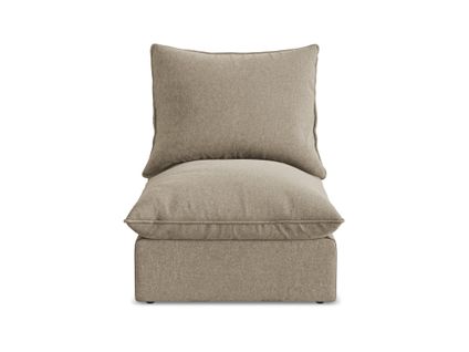 Fauteuil Pour Canapé Modulable Manao En Velours Beige
