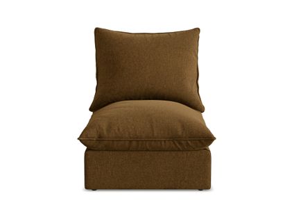 Fauteuil Pour Canapé Modulable Manao En Velours Moutarde