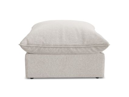 Pouf Manao En Velours Beige Clair