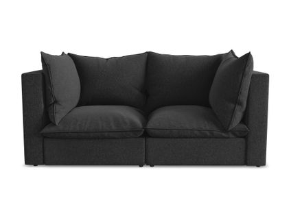 Canapé Modulable 2 Places Manao En Velours Noir