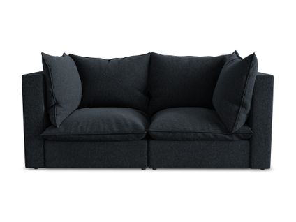 Canapé Modulable 2 Places Manao En Velours Bleu Royal