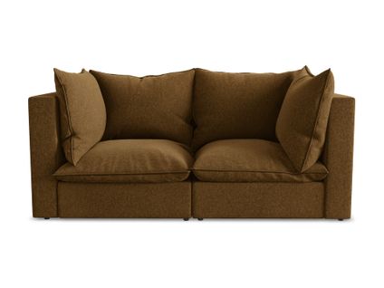 Canapé Modulable 2 Places Manao En Velours Moutarde