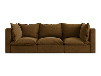 Canapé Modulable 3 Places Manao En Velours Moutarde