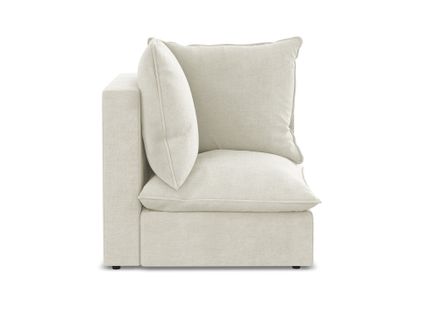 Fauteuil D'angle Pour Canapé Modulable Manao En Tissu Texturé Beige