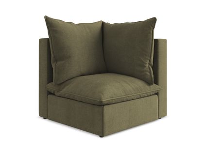 Fauteuil D'angle Pour Canapé Modulable Manao En Tissu Texturé Olive