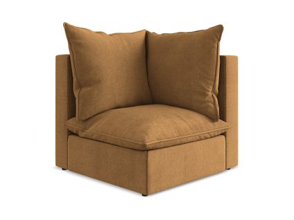 Fauteuil D'angle Pour Canapé Modulable Manao En Tissu Texturé Terre Cuite