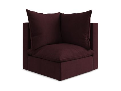 Fauteuil D'angle Pour Canapé Modulable Manao En Tissu Texturé Bordeaux