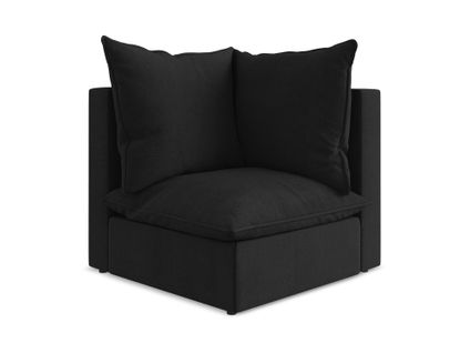 Fauteuil D'angle Pour Canapé Modulable Manao En Tissu Texturé Noir