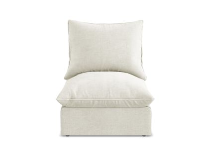 Fauteuil Pour Canapé Modulable Manao En Tissu Texturé Beige