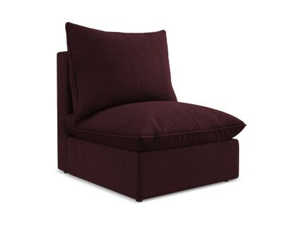 Fauteuil Pour Canapé Modulable Manao En Tissu Texturé Bordeaux