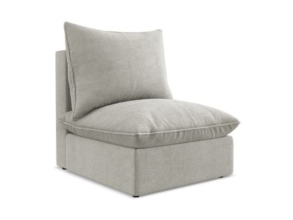 Fauteuil Pour Canapé Modulable Manao En Tissu Texturé Gris Clair