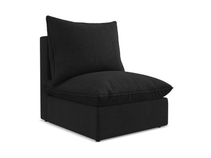 Fauteuil Pour Canapé Modulable Manao En Tissu Texturé Noir