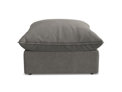 Pouf Manao En Tissu Texturé Gris Foncé