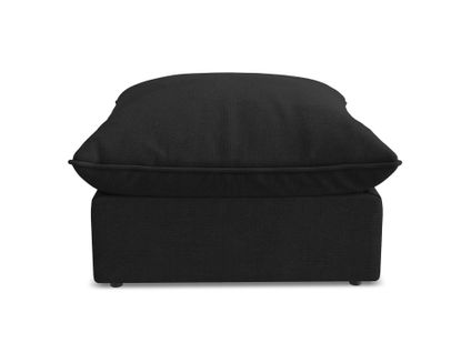Pouf Manao En Tissu Texturé Noir