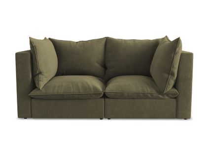 Canapé Modulable 2 Places Manao En Tissu Texturé Olive