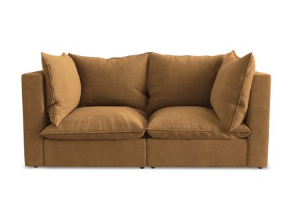 Canapé Modulable 2 Places Manao En Tissu Texturé Terre Cuite