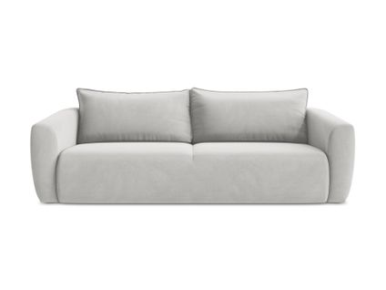 Canapé 3 Places Convertible Guava En Velours Argent