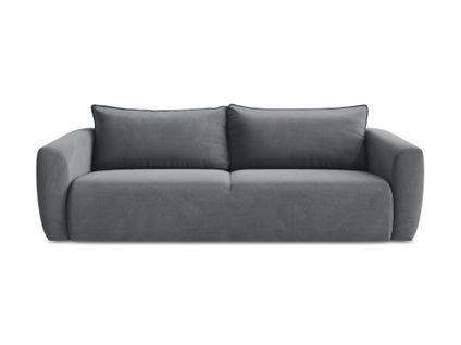 Canapé 3 Places Convertible Guava En Velours Acier