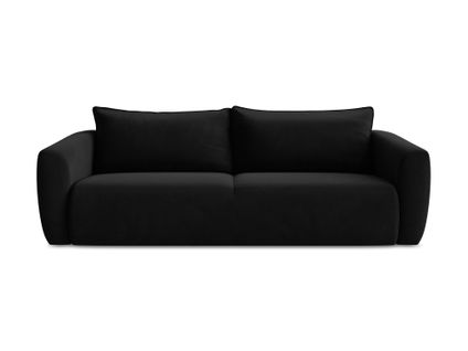 Canapé 3 Places Convertible Guava En Velours Noir