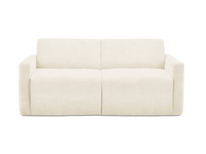 Canapé 3 Places Convertible Holo En Tissu Bouclette Sable