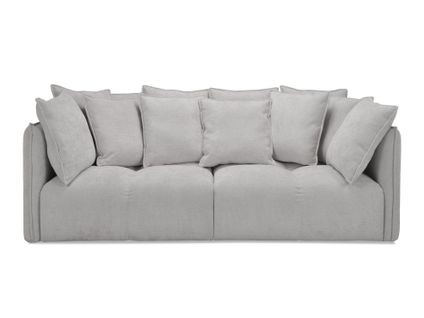 Canapé 3 Places Nana En Tissu Chenille Gris Clair