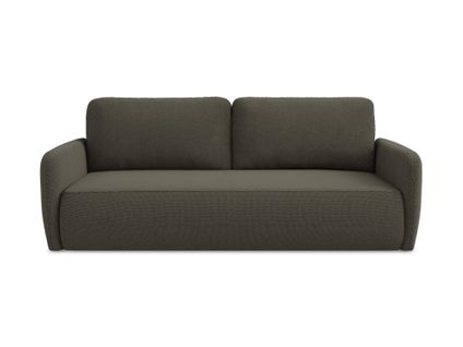 Canapé 3 Places Convertible Lilo En Tissu Texturé Taupe