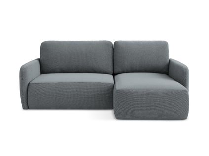 Canapé D'angle Droit Convertible Lilo En Tissu Texturé Jeans