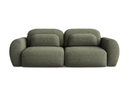 Canapé 3 Places Convertible Kini En Velours Côtelé Olive