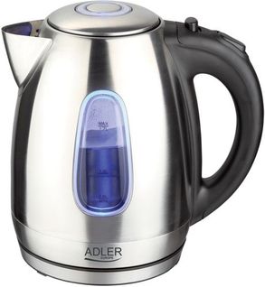 Bouilloires Ad1223 Noir, Acier Inoxydable 1,7 L 2000 W