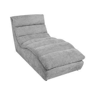 Méridienne San Remo En Tissu Chenille, Gris