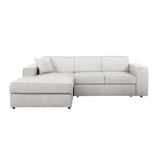 Canapé D'angle Convertible Pedro L, 267 Cm, Beige Clair, Côté Gauche