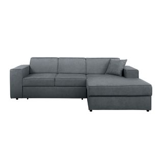 Canapé D'angle Convertible Pedro L, 267 Cm, Gris, Côté Droite